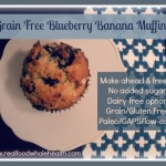 Gluten Free, Grain Free Blueberry Banana Muffins 