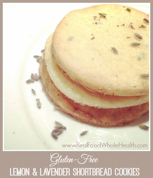 Easy Gluten Free Lemon Lavender Shortbread Cookies